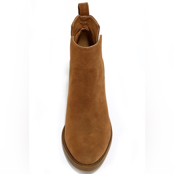 Steve Madden Sharini Chestnut Suede Leather Ankle Booties - Picture 5 of 13